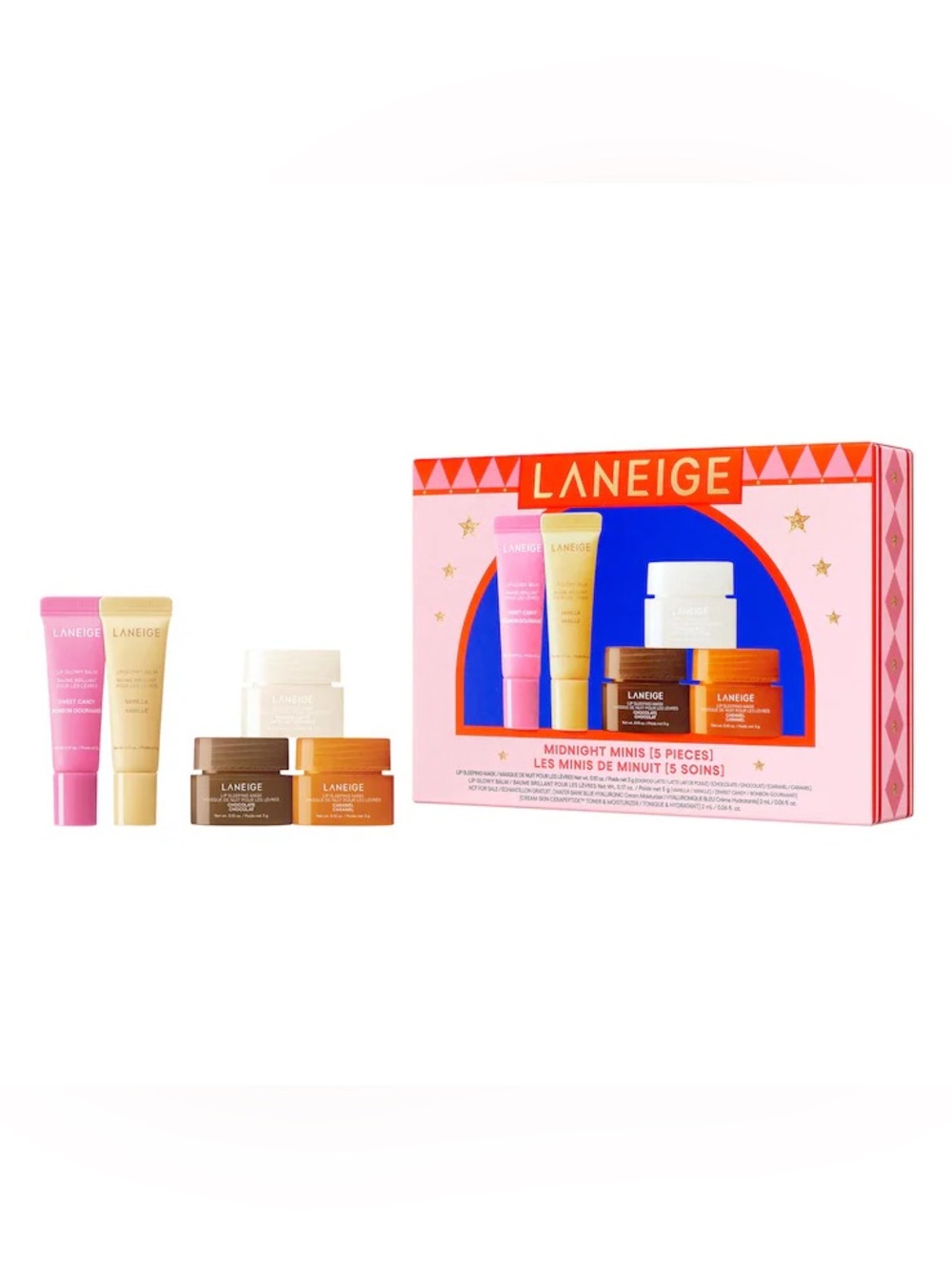 LANEIGE LIMITED EDITION MIDNIGHT MINIS 5 PIECE LIP BALM & LIP SLEEPING MASK SET